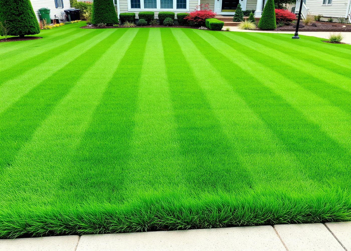 Same lawn after service